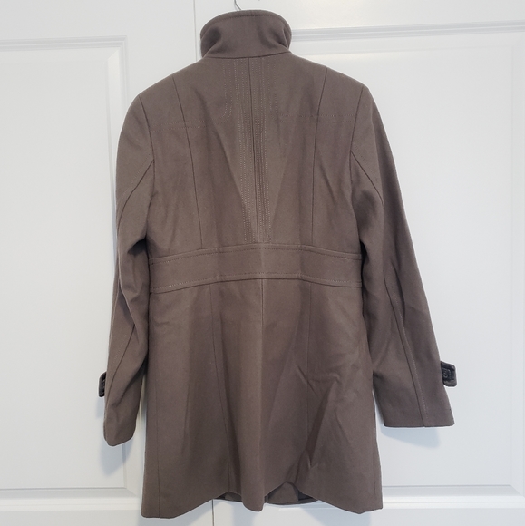 Kenneth Cole Beige Wool-blend Button down Coat Jacket Medium - Picture 3 of 12